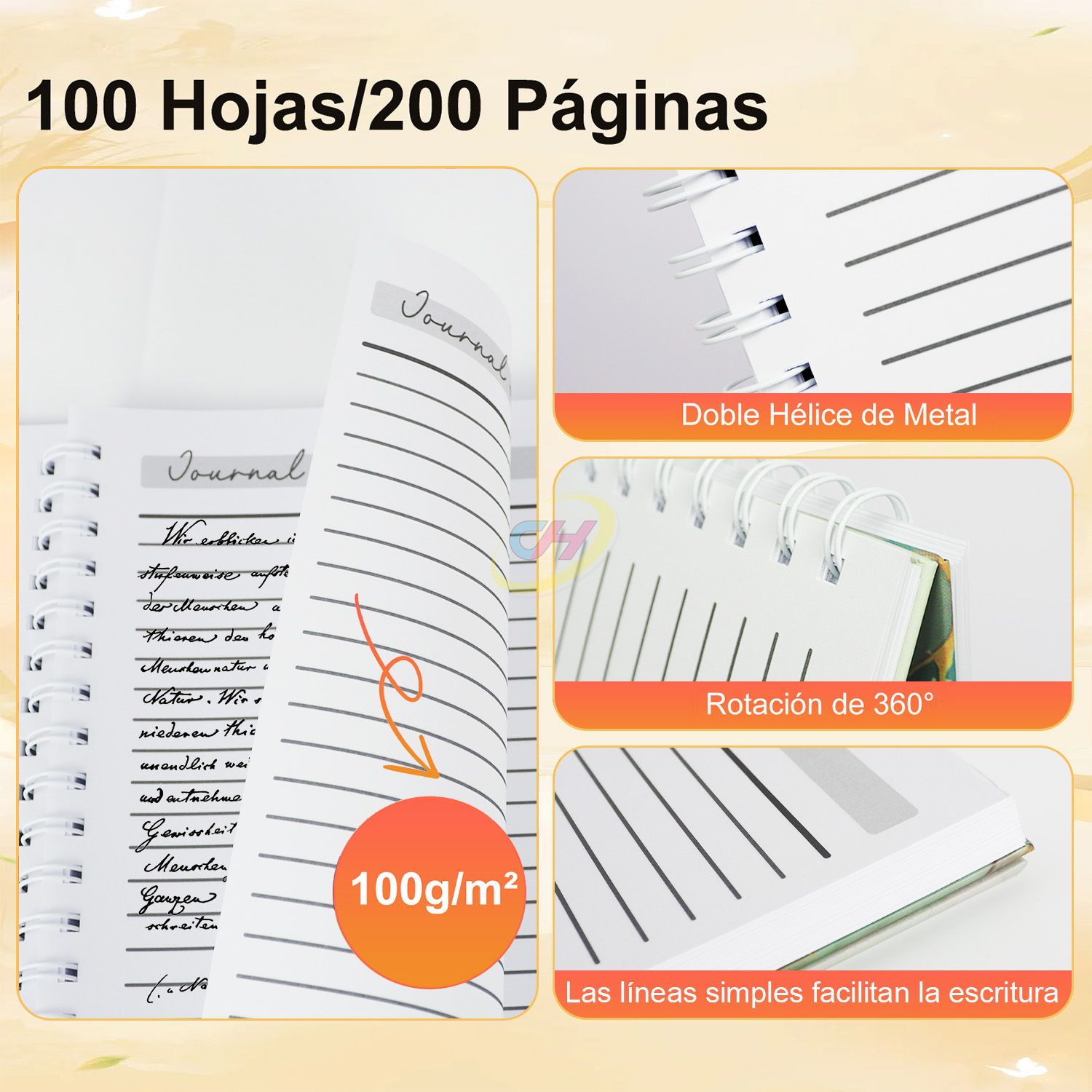 Gilded Iridescent Marble Pattern Bleed-Resistant Spiral Notebook