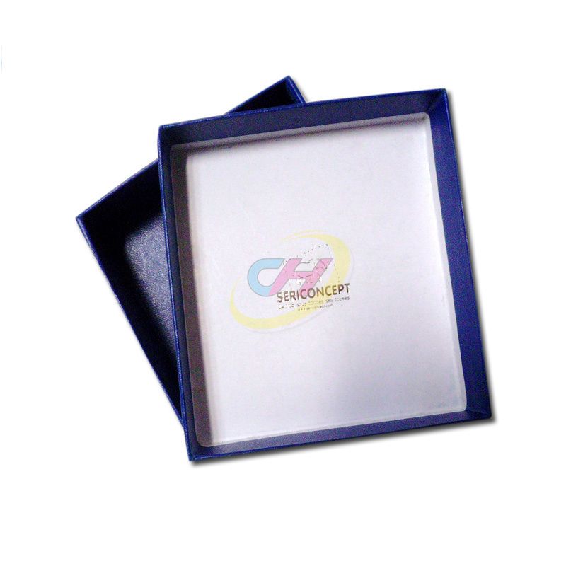 SERICONCEPT Navy Blue Gold Trim Luxury Gift Box - Elegant Jewelry Storage Case