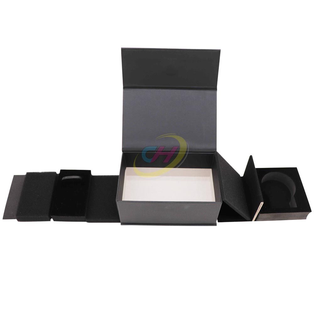 Modern Luxury Blue & Black Magnetic Gift Box (Sleek Branded Packaging for Electronics/Jewelry)