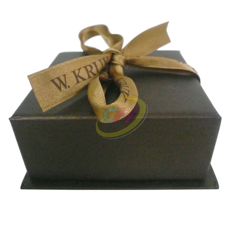 Luxury Matte Black Ribbon Gift Box (Elegant Packaging for Jewelry & Small Gifts)
