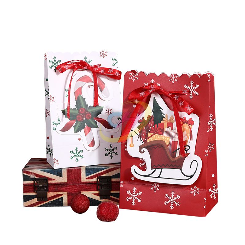 Whimsical Christmas Themed Gift Bags (Stocking, Santa & Sleigh Designs)