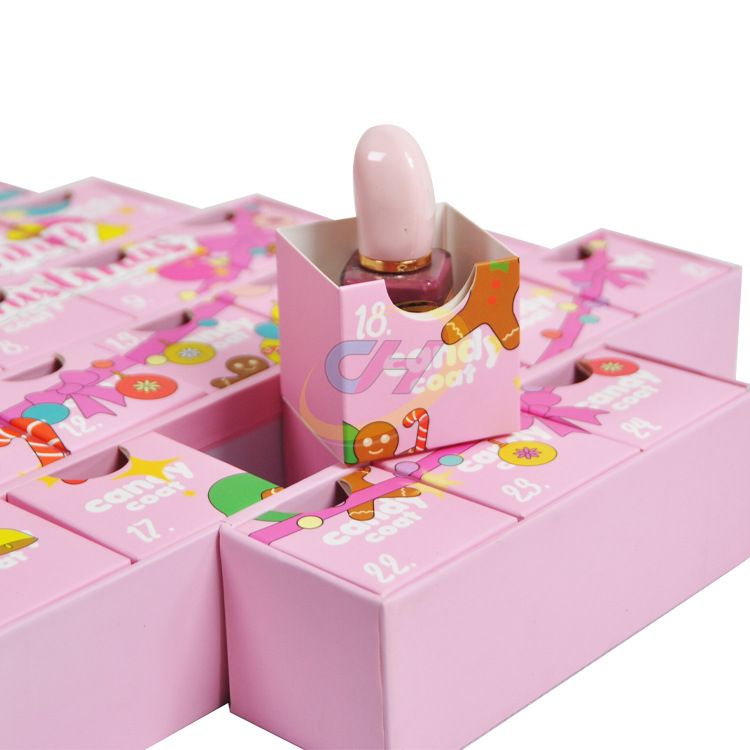 Pink Christmas Tree Advent Calendar (24-Surprise Compartment for Beauty/Gifts)