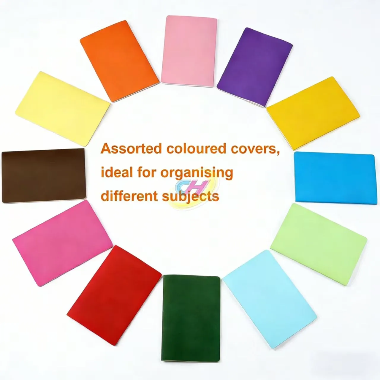 12-Color Stylish Portable Kraft Paper Notebook: Student Subject-Organizing Pocket Journal