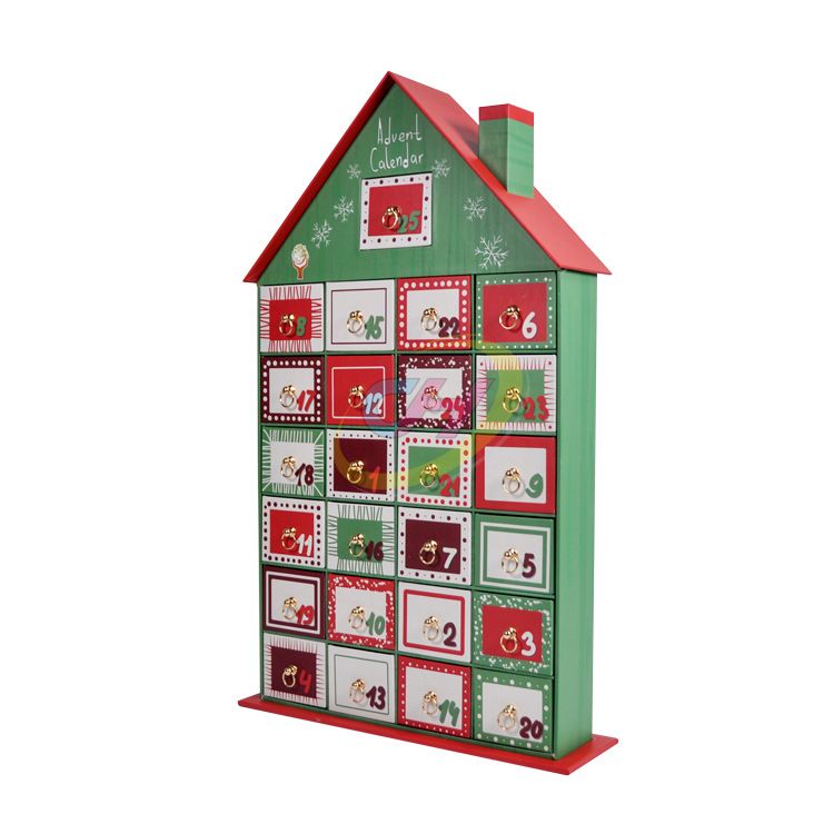 Christmas House-shaped Advent Calendar - Holiday Countdown Blind Box Decoration Gift Box