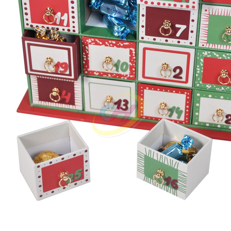 Christmas House-shaped Advent Calendar - Holiday Countdown Blind Box Decoration Gift Box