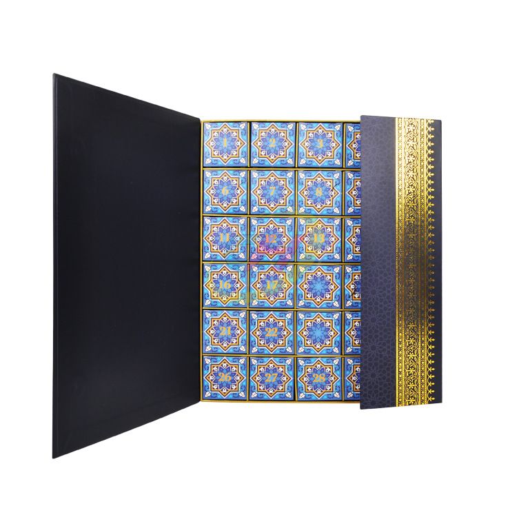 Arabesque Pattern Foldable Multi-Compartment Gift Box - Premium Festival Gift Packaging Book