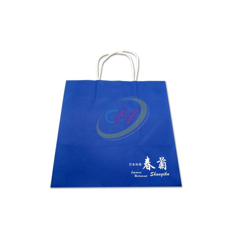 Blue Four-Color Printing Matte Lamination Paper Bag - Business Gift Packaging Paper Bag