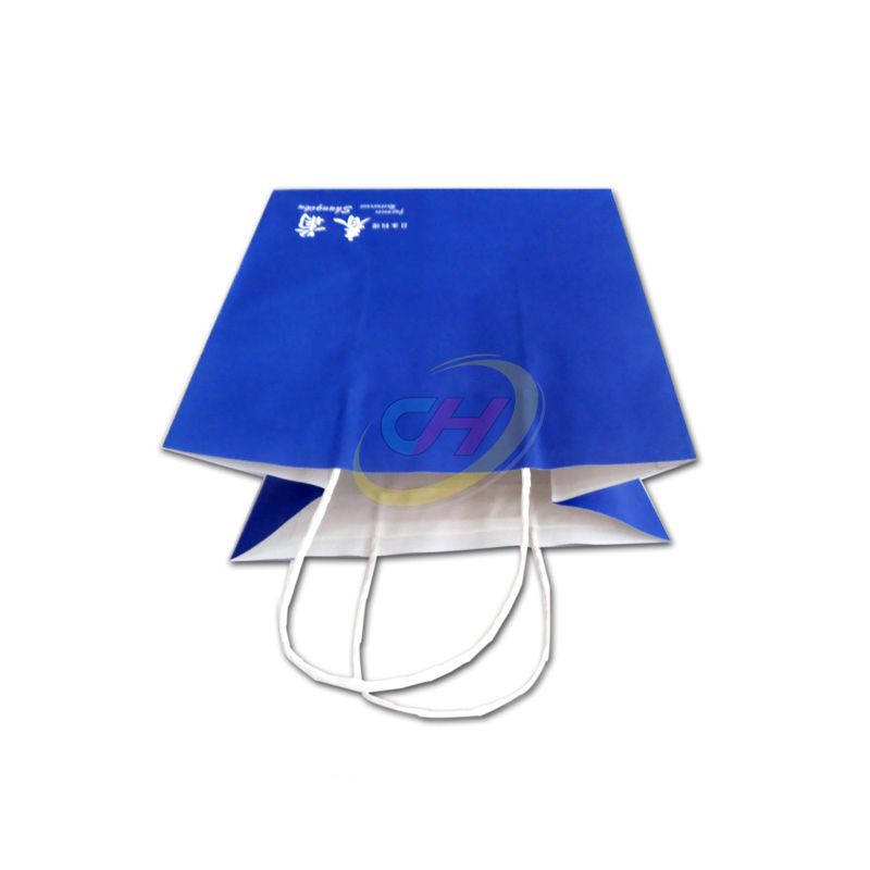 Blue Four-Color Printing Matte Lamination Paper Bag - Business Gift Packaging Paper Bag