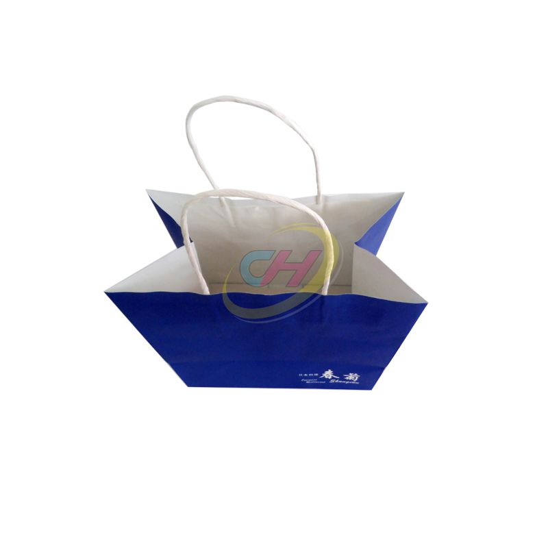 Blue Four-Color Printing Matte Lamination Paper Bag - Business Gift Packaging Paper Bag
