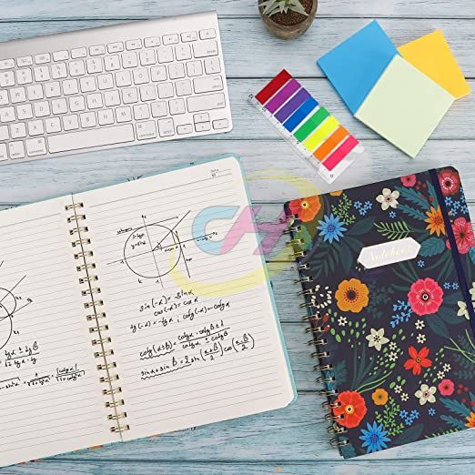 Custom Floral Spiral Notebook - Durable Decorative Journal for Daily Use