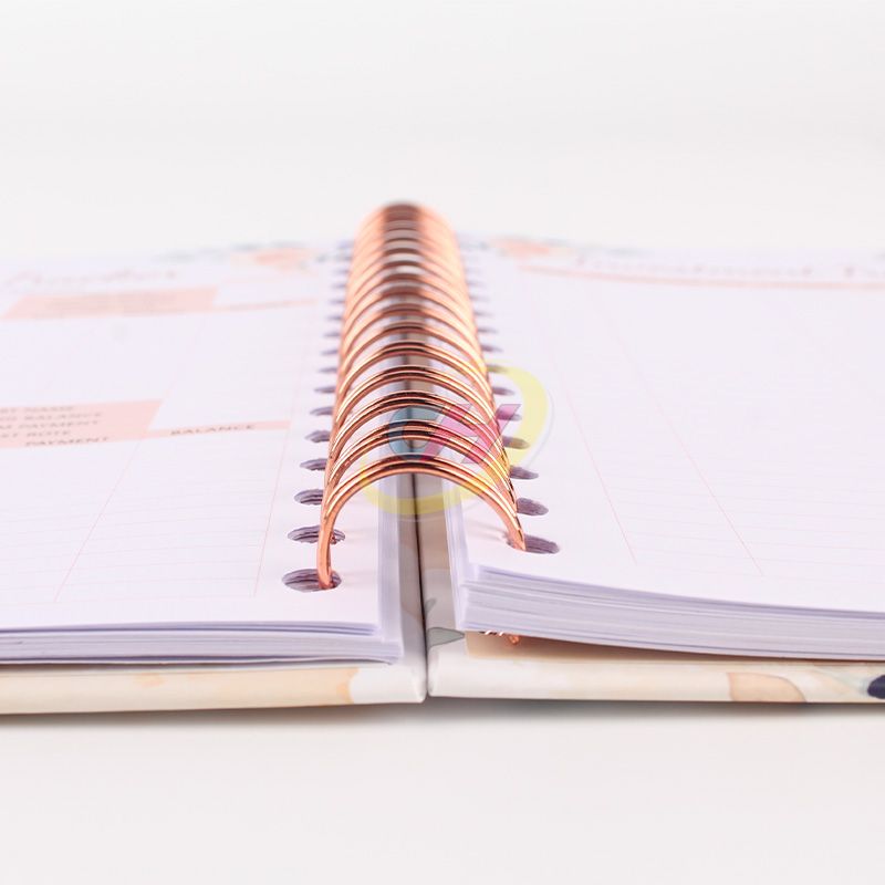 Pastel Floral Spiral Notebook - Matte Laminated CMYK Printed Journal
