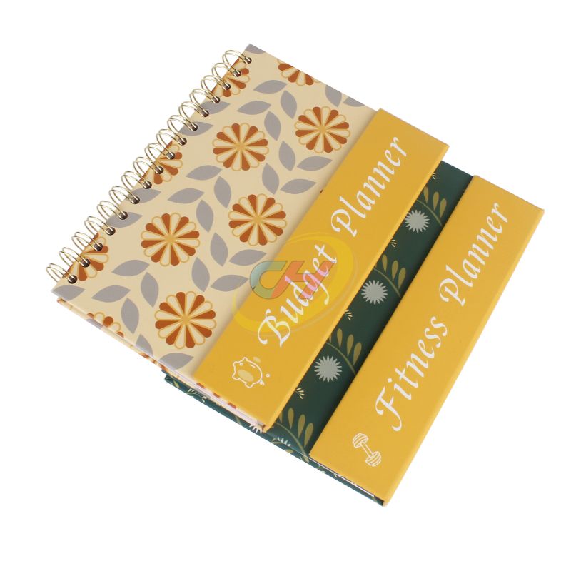 Yellow Floral Pattern Spiral Notebook - Durable Lined Journal for Daily Use