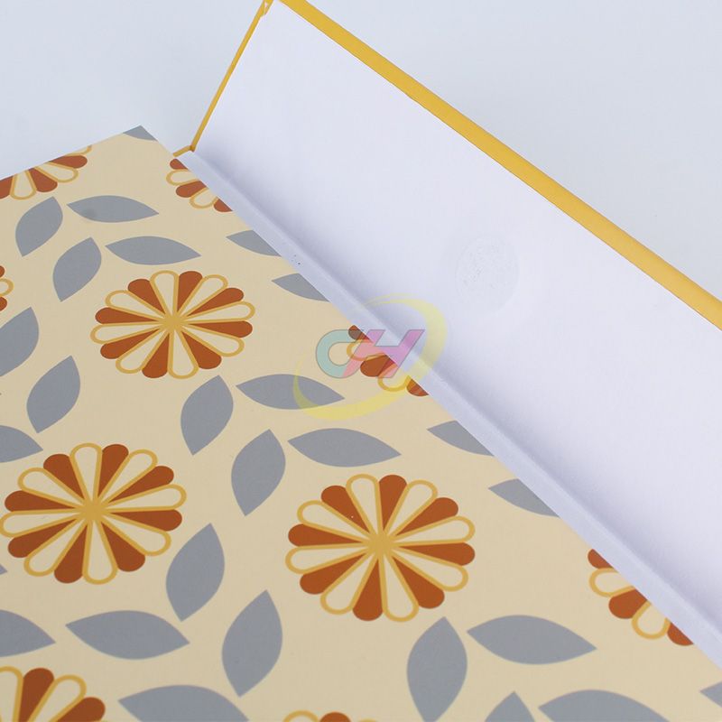 Yellow Floral Pattern Spiral Notebook - Durable Lined Journal for Daily Use