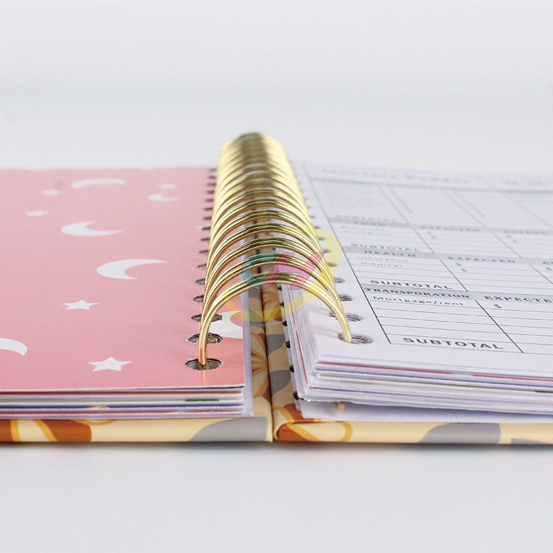 Yellow Floral Pattern Spiral Notebook - Durable Lined Journal for Daily Use