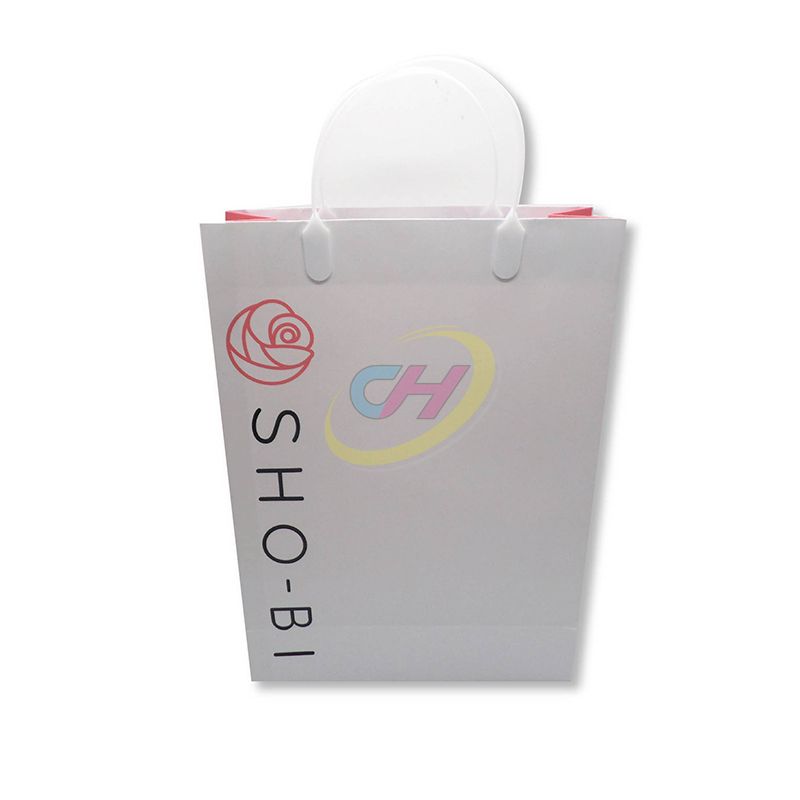 Custom Printed Reusable Branded Shopping Bag (White & Red Customizable)