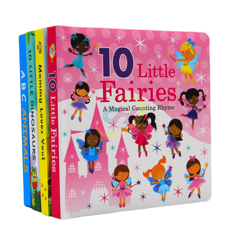 10 Little Fairies & Dinosaurs Tear-Resistant Board Book: Counting Learning Interactive Picture Book for 0-3 Years Old