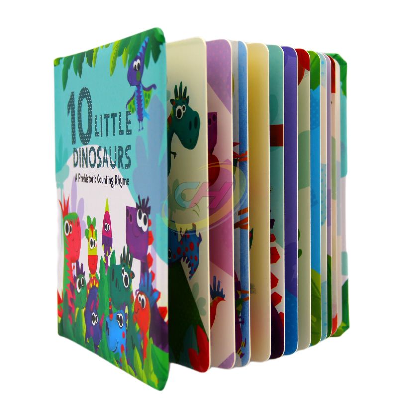 10 Little Fairies & Dinosaurs Tear-Resistant Board Book: Counting Learning Interactive Picture Book for 0-3 Years Old