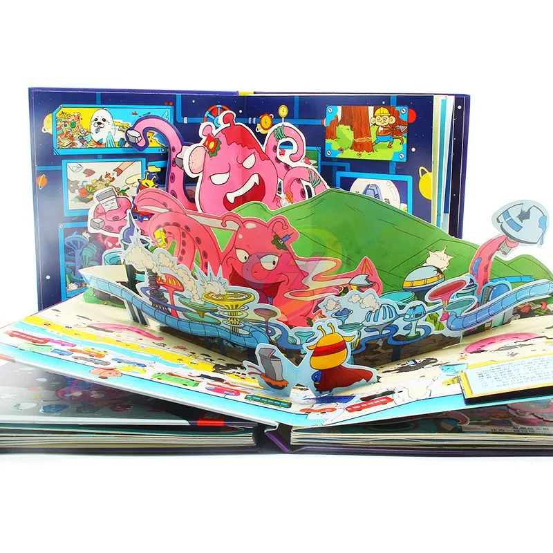 Cartoon Fun Animal 3D Pop-Up Book: Interactive Enlightenment Lift-the-Flap Book for 3-6 Years Old