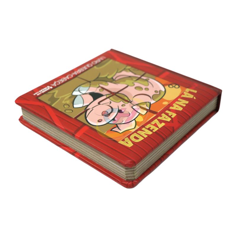 Custom Farm Theme Kids Board Book - Portuguese Early Education Interactive Book for Toddlers