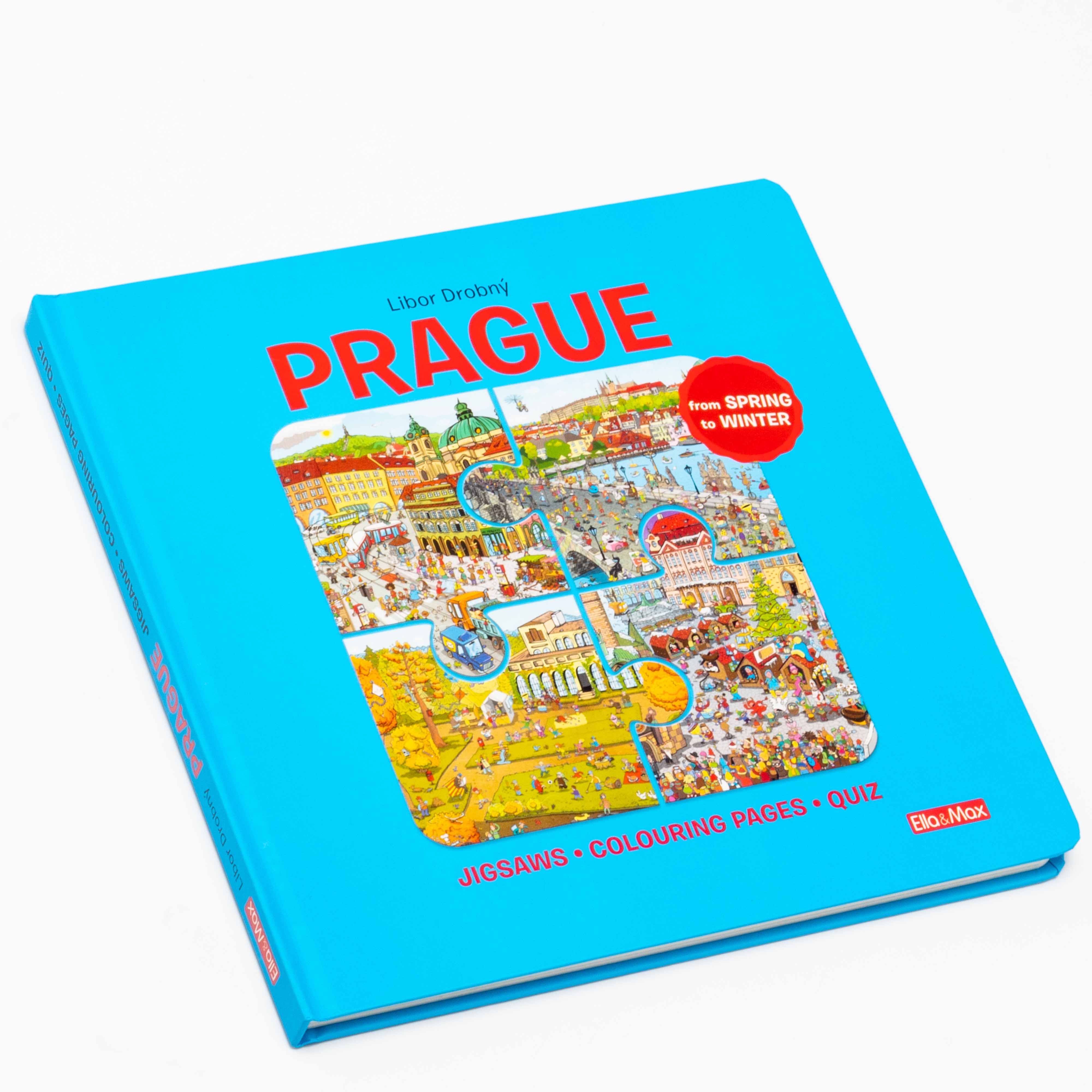 Custom Prague Theme Jigsaw Puzzle Book - Travel Scenery Interactive Puzzle for Adults & Kids