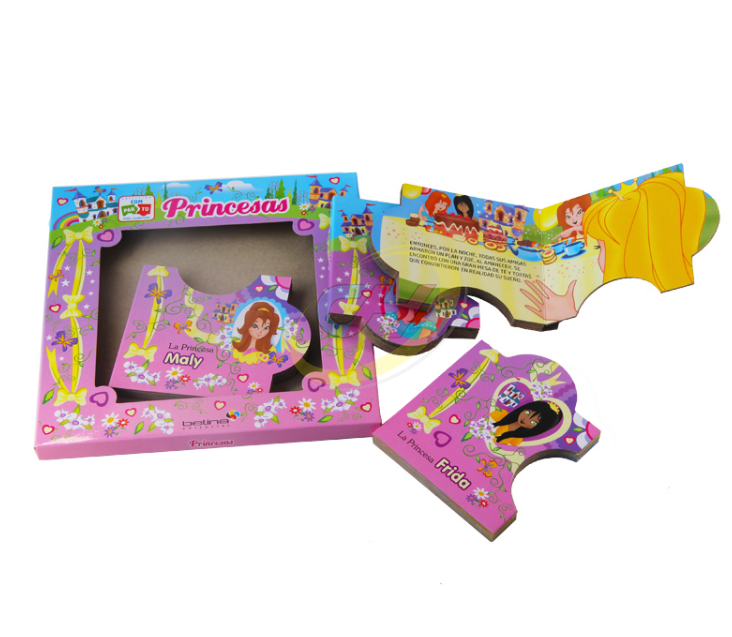 Custom Princess Theme Kids Interactive Puzzle Book - Toddler Early Education Puzzle Toy Book