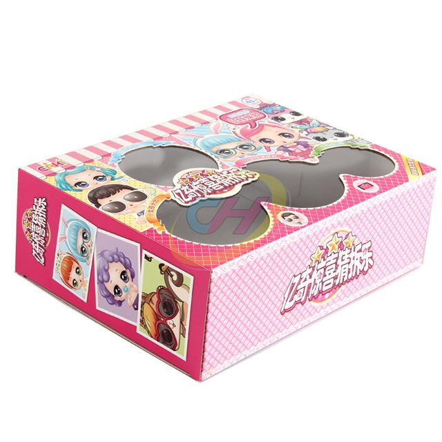 Children's Toy Colorful Gift Box, Cartoon Windowed Storage & Display Box