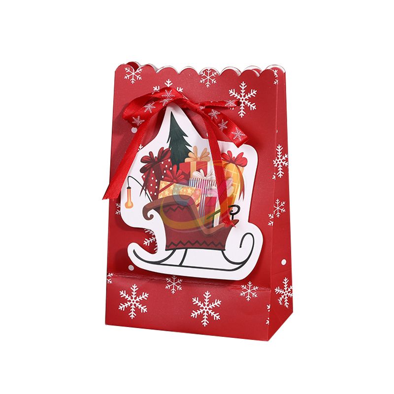 Eco-Friendly Reusable Christmas Gift Bags with Handles - Assorted Sizes & Festive Santa Designs for Holiday Gifting