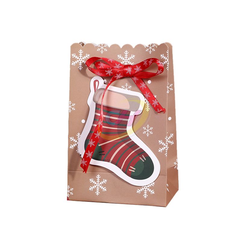 Eco-Friendly Reusable Christmas Gift Bags with Handles - Assorted Sizes & Festive Santa Designs for Holiday Gifting