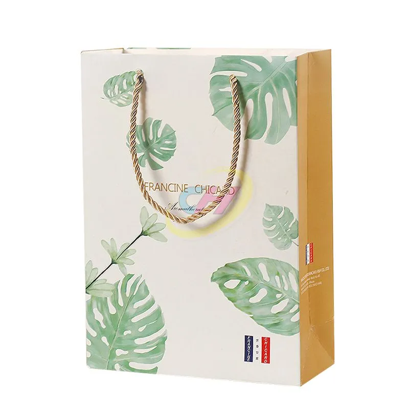 Tropical Monstera Leaf Reusable Gift Bag - Eco-Friendly Gift Wrapping Bag for Birthday & Party