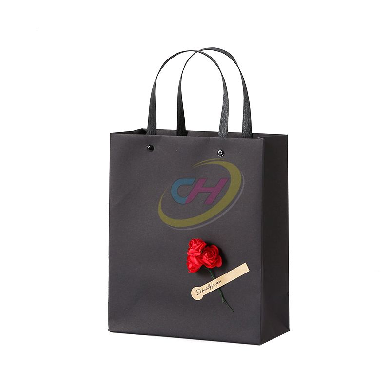 Minimalist Floral Kraft Paper Gift Bags - Reusable Eco-Friendly Gift Bags for Birthday & Everyday Gifting