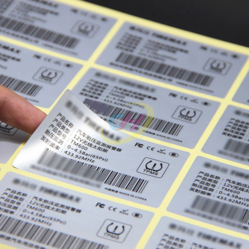 Waterproof & Oil-Resistant PET Label Stickers, Printable Industrial Barcode Labels, Scratch-Resistant Adhesive for Logistics, Equipment & Warehousing