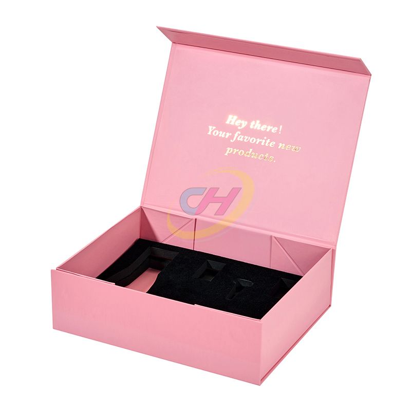 Minimalist Pink Folding Gift Box, Jewelry & Cosmetic Storage Box, Exquisite Gift Packaging Box