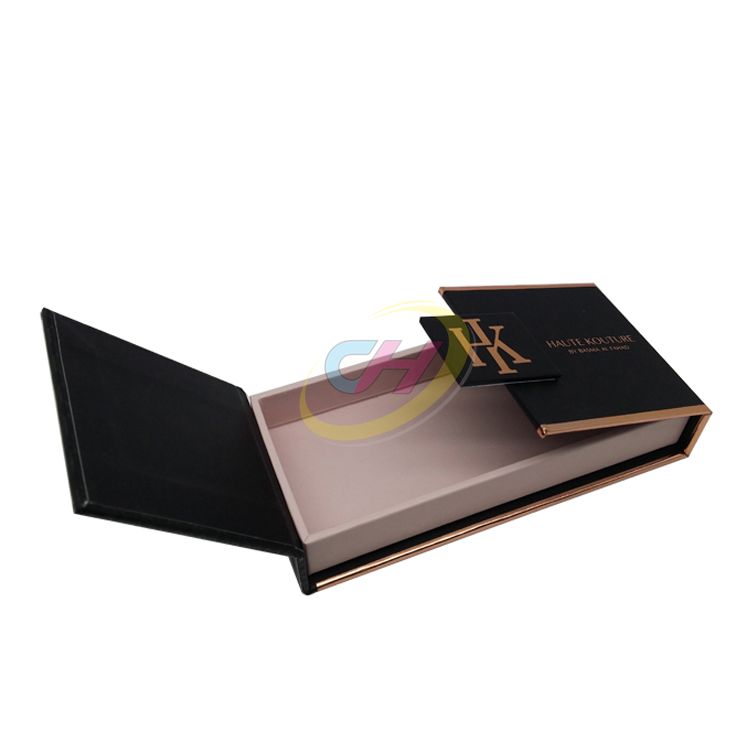 Black Book-Shaped Folding Gift Box, Jewelry Storage Box, Exquisite Gift Packaging Box