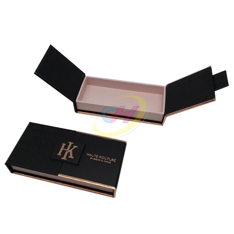 Black Book-Shaped Folding Gift Box, Jewelry Storage Box, Exquisite Gift Packaging Box