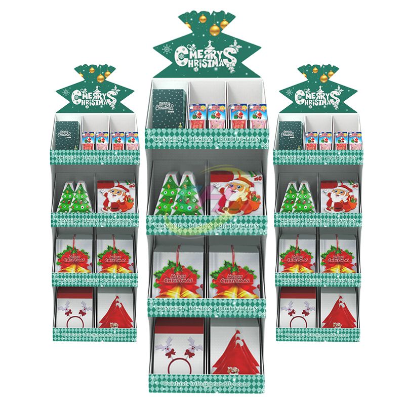 Christmas Themed Multi-Layer Paper Display Stand