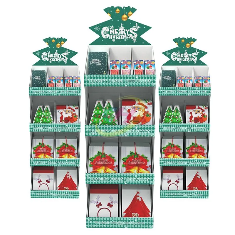 Christmas Themed Multi-Layer Paper Display Stand