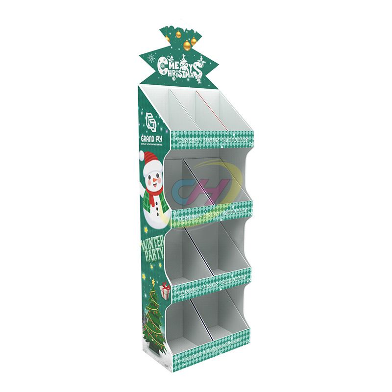 Christmas Themed Multi-Layer Paper Display Stand