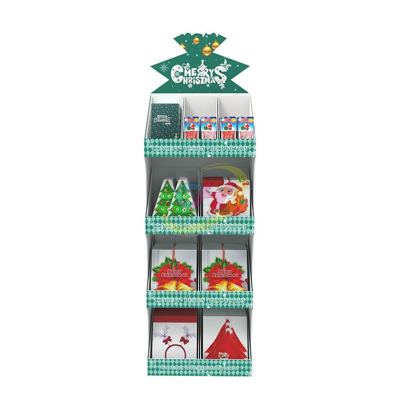 Christmas Themed Multi-Layer Paper Display Stand