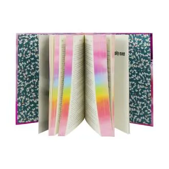 Custom Printed Hardcover Book with Rainbow Edge Design for Premium Branding