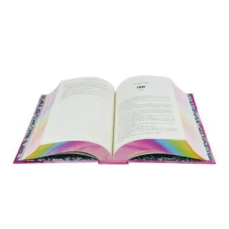 Custom Printed Hardcover Book with Rainbow Edge Design for Premium Branding