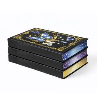 Custom Luxury Hardcover Book with Foil Stamping & Illustrated Butterfly Design
