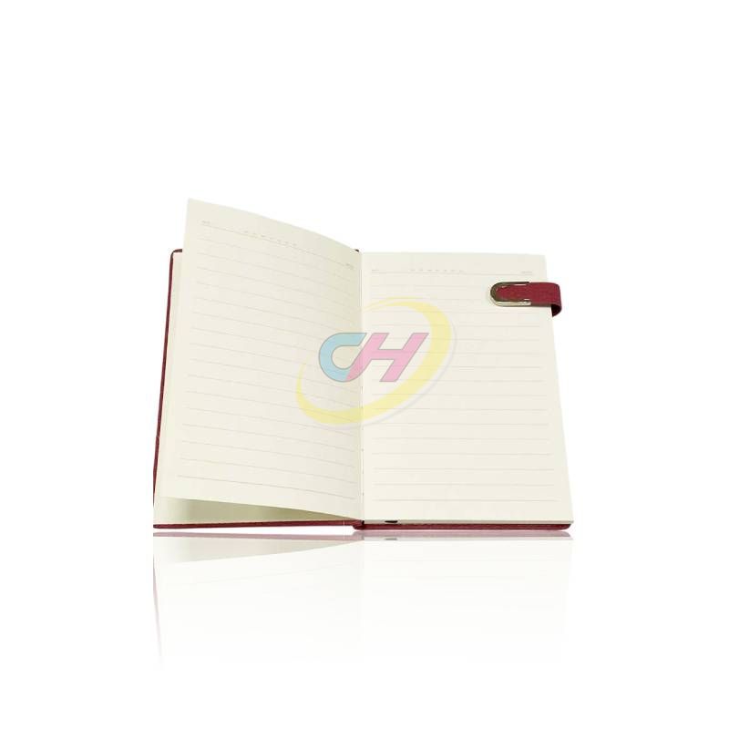 Red Multi-Functional Business Notebook - Portable Notepad with Phone Pocket & Pen Holder