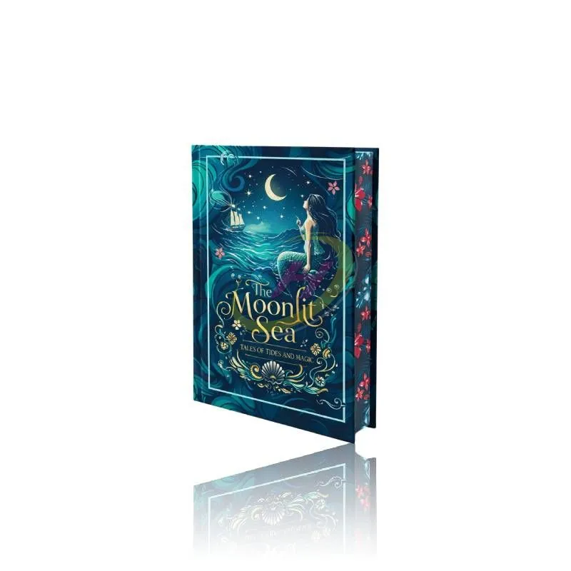 Hardcover novel with hot stamping, concave color, edge spray color