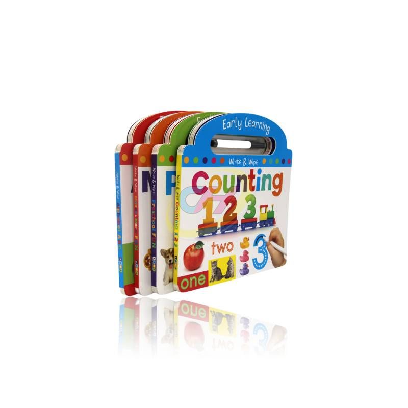 Toddler Early Learning Drawing Book - Reusable Preschool Sketch Pad with Wipe-Clean Pages