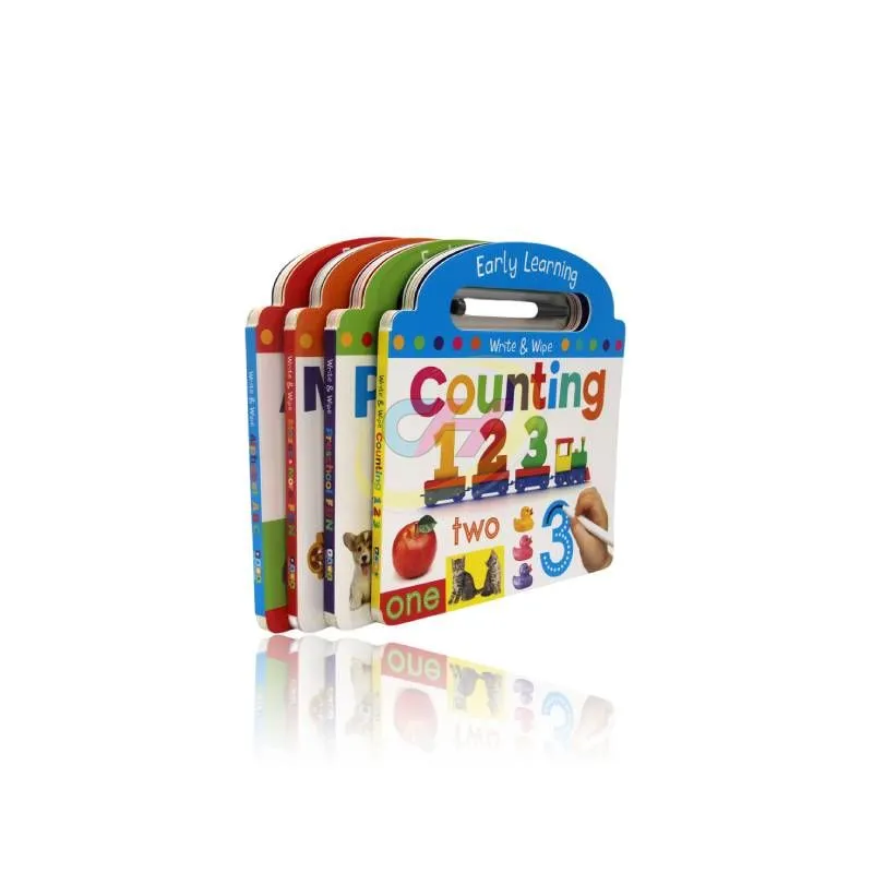 Toddler Early Learning Drawing Book - Reusable Preschool Sketch Pad with Wipe-Clean Pages