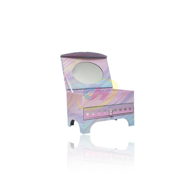 Gradient Dream Drawer Jewelry Organizer - Mirror Desktop Accessory Storage Box