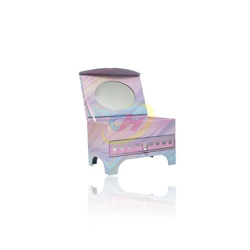 Gradient Dream Drawer Jewelry Organizer - Mirror Desktop Accessory Storage Box