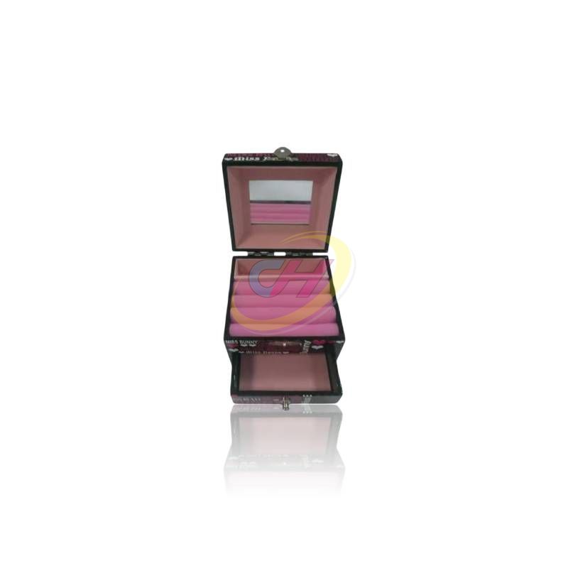 Cartoon Print Drawer Storage Box - Multi-layer Desktop Stationery & Jewelry Organizer