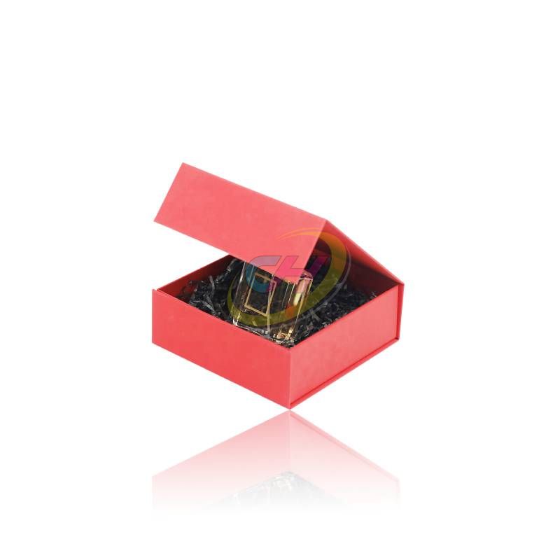 Festive Red Folding Gift Box, Jewelry Storage Box, Holiday Gift Packaging Box