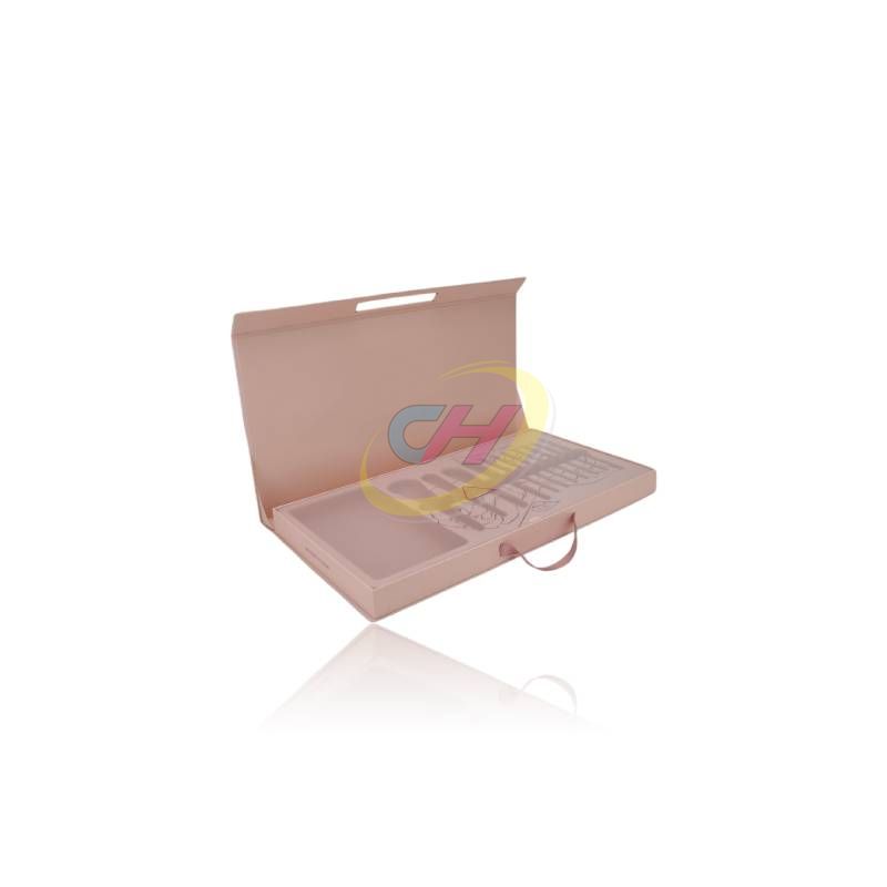 Light Pink Portable Folding Jewelry Box, Large-Capacity Multi-Layer Accessory Organizer, Portable Gift Box